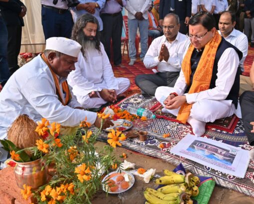 CM foundation stone of the renovation work of Maa Purnagiri Temple.