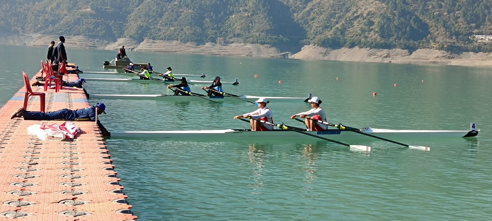 38 National Games Update: 38वें राष्ट्रीय खेलों की टिहरी झील में भव्य शुरुआत, रोइंग प्रतियोगिता का आगाज 4 38 National Games Update: 38वें राष्ट्रीय खेलों की टिहरी झील में भव्य शुरुआत, रोइंग प्रतियोगिता का आगाज