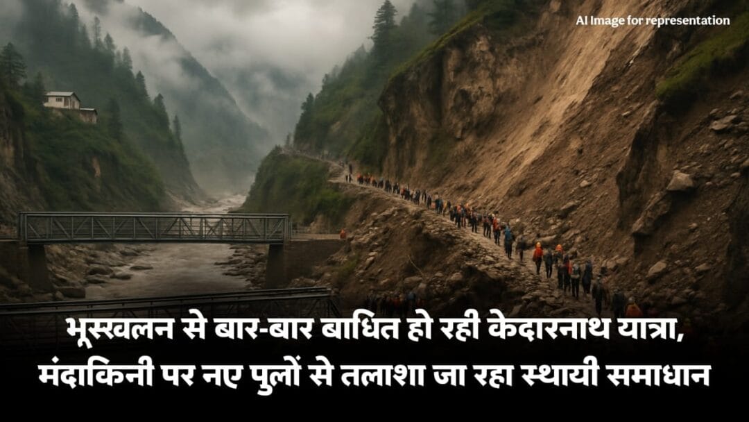 भूस्खलन से बार-बार बाधित हो रही केदारनाथ यात्रा, मंदाकिनी पर नए पुलों से तलाशा जा रहा स्थायी समाधान 1 भूस्खलन से बार-बार बाधित हो रही केदारनाथ यात्रा, मंदाकिनी पर नए पुलों से तलाशा जा रहा स्थायी समाधान