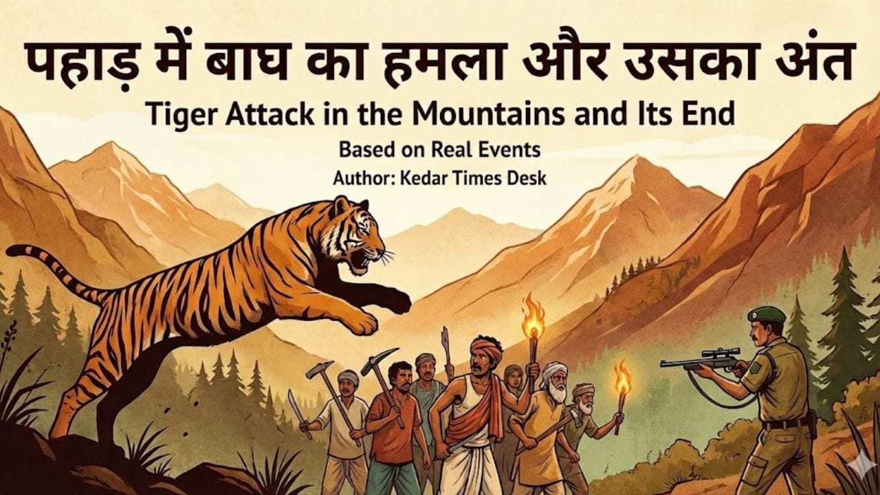 Hindi Story 1: पहाड़ में बाघ का हमला और उसका अंत