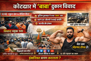 कोटद्वार में ‘बाबा’ नाम पर विवाद : एक दुकान, एक नाम और शहर की शांति पर मंडराता सवाल