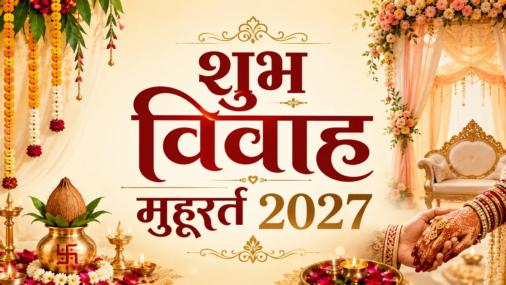 Vivah Muhurat 2027: जानें शादी के लिए विवाह मुहूर्त 2027 की तिथियां और समय 1 shubh vivah muhurat 2027 yearly