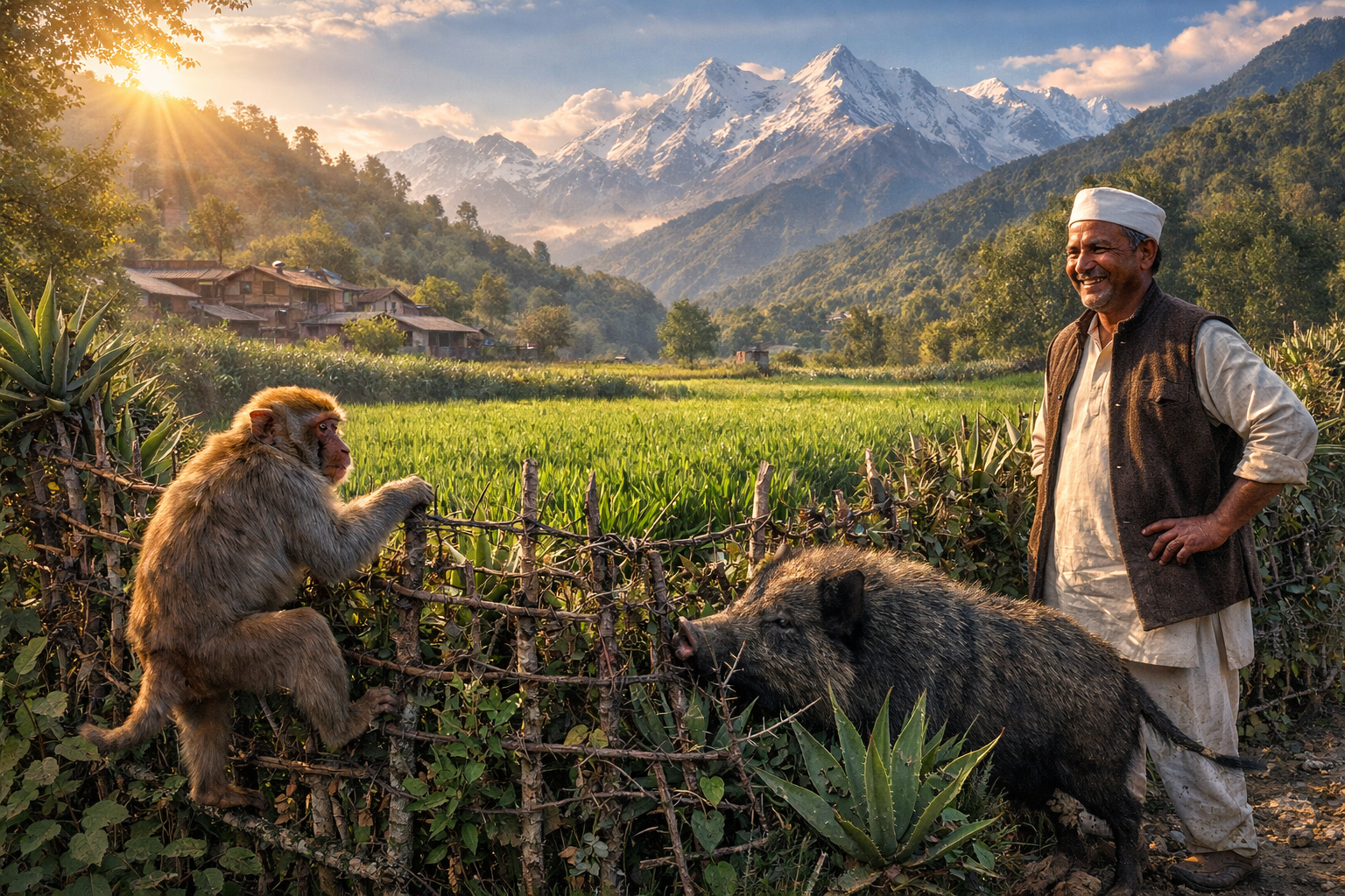 रुद्रप्रयाग में बायो फेंसिंग से जंगली जानवरों पर लगेगी रोक