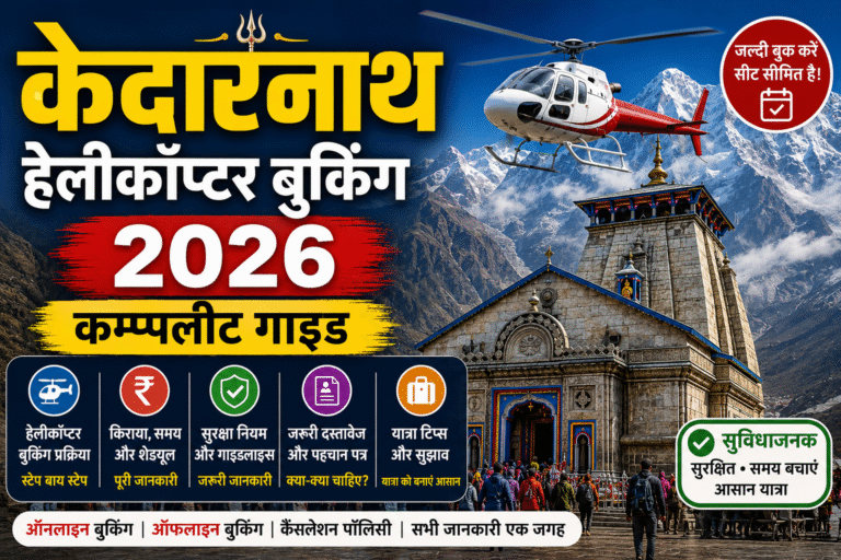 केदारनाथ हेलीकॉप्टर बुकिंग 2026 कम्पलीट गाइड (Kedarnath Helicopter Booking 2026 Complete Guide)