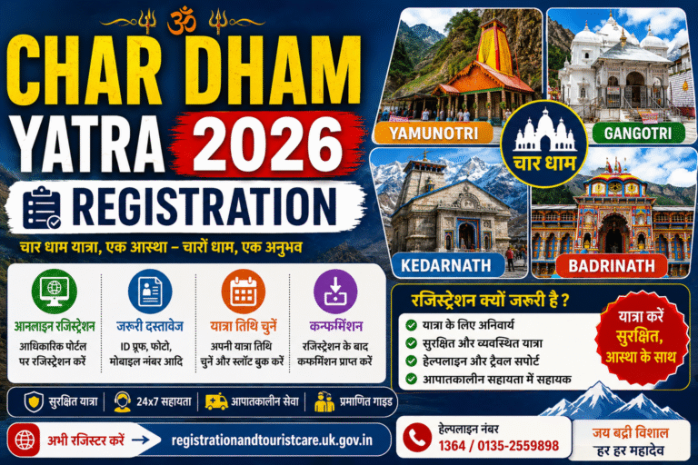चार धाम यात्रा 2026 रजिस्ट्रेशन प्रोसेस पूरी जानकारी (Char Dham Yatra 2026 Registration Process Explained)