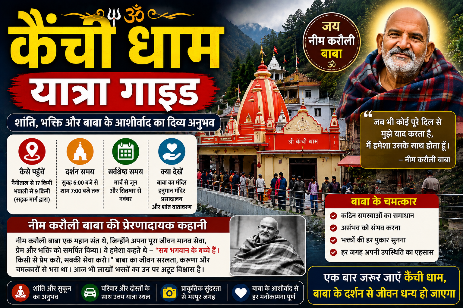 कैंची धाम यात्रा गाइड और नीम करौली बाबा की कहानी (Kainchi Dham Travel Guide and Neem Karoli Baba Story)