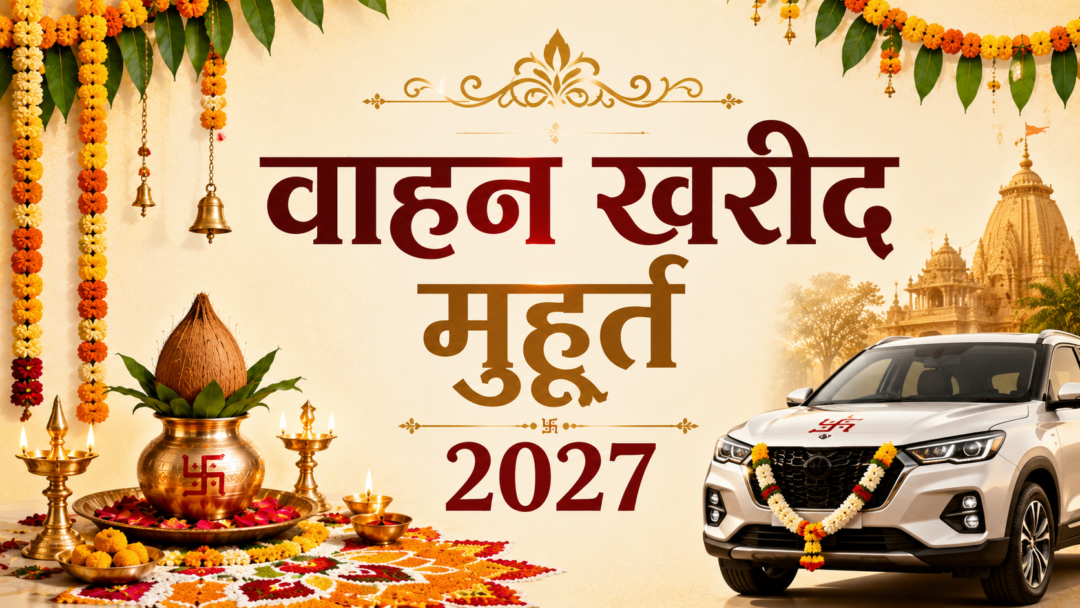 वाहन खरीद मुहूर्त 2027 की सम्पूर्ण जानकारी।